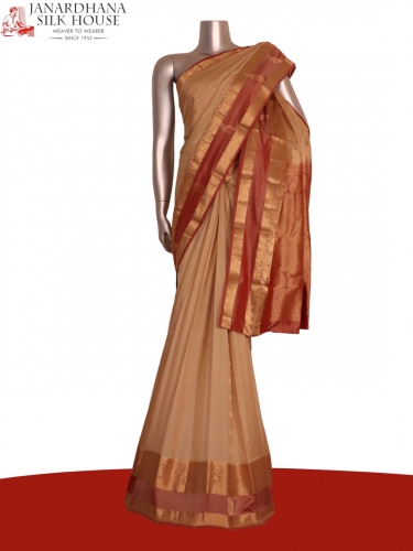 Traditional Contrast Wedding South Silk Saree